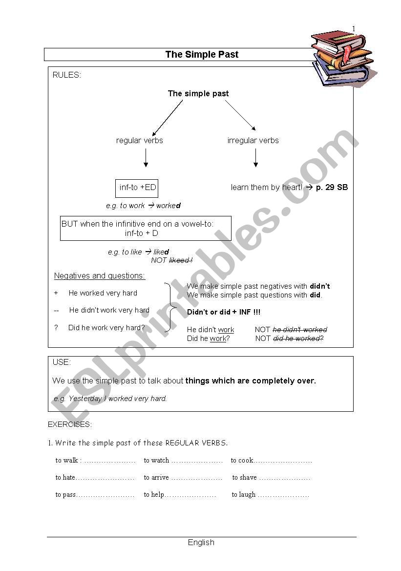 the simple past  worksheet