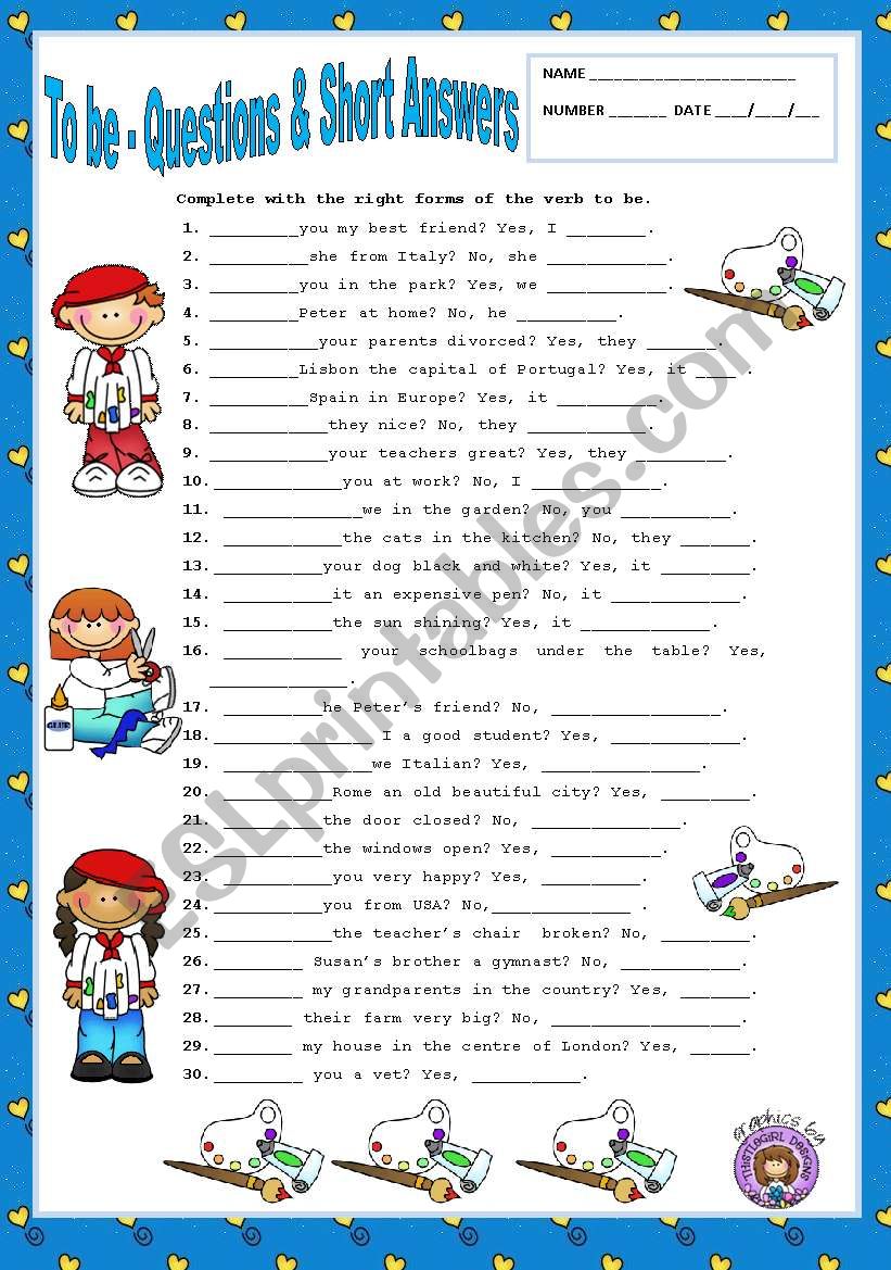 to-be-questions-short-answers-key-esl-worksheet-by-macomabi
