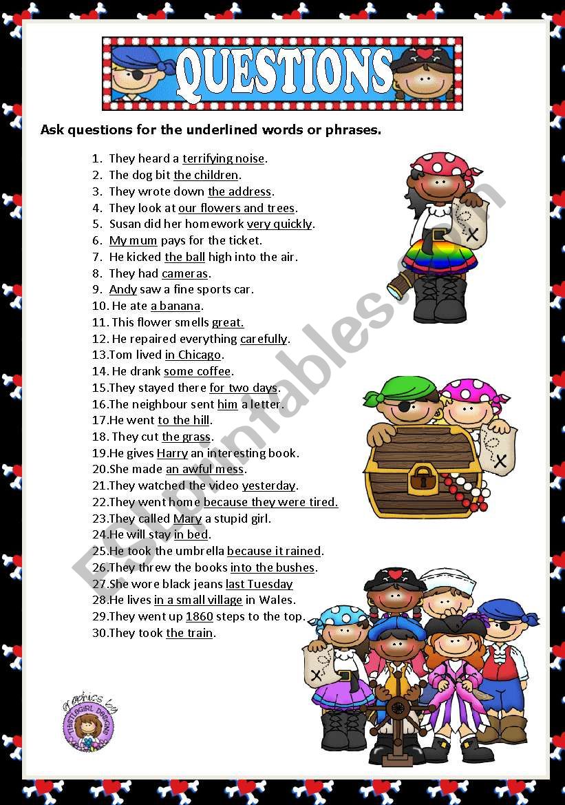 ASKING QUESTIONS + KEY worksheet