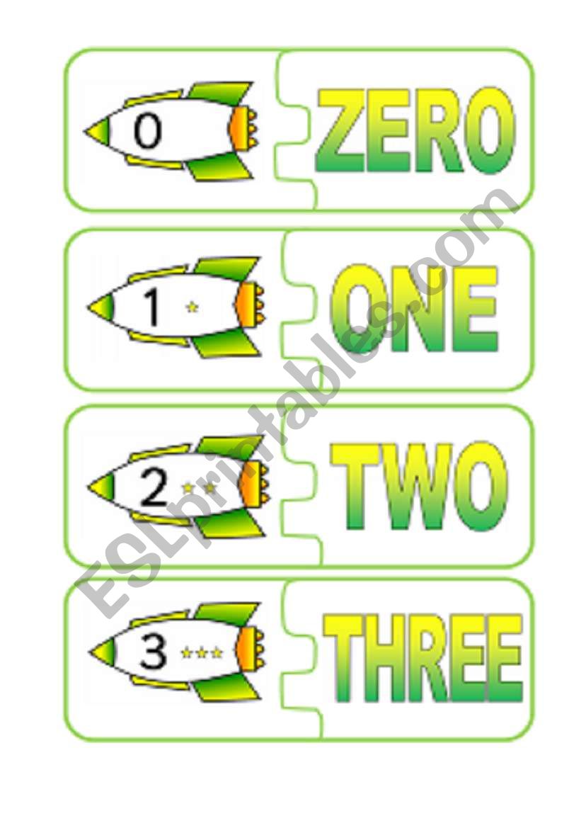 Numbers puzzle. 0-20 worksheet