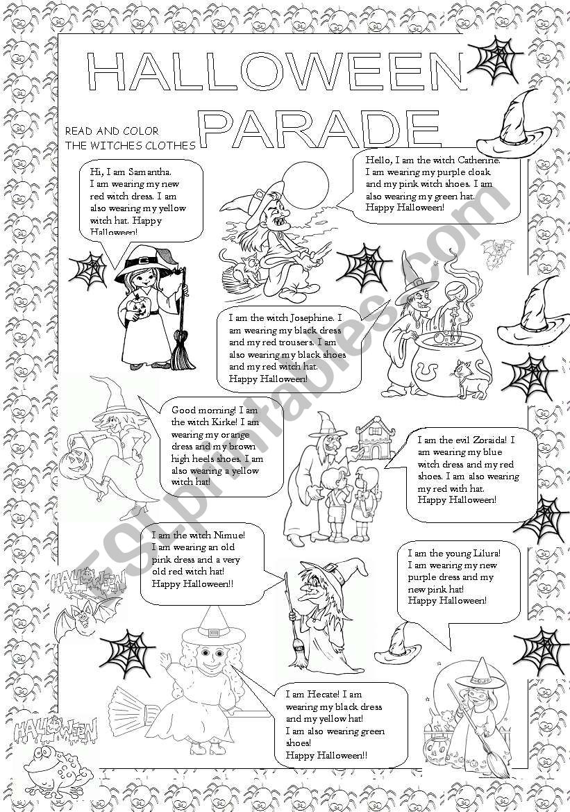 Halloween Parade worksheet