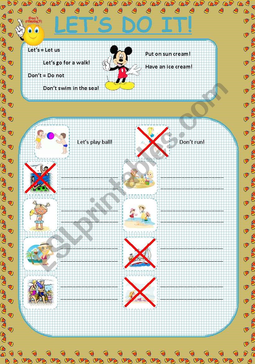 LetÂ´s do it! - Imperative worksheet