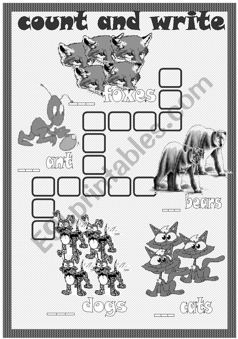 count and write the numbers (1-10)