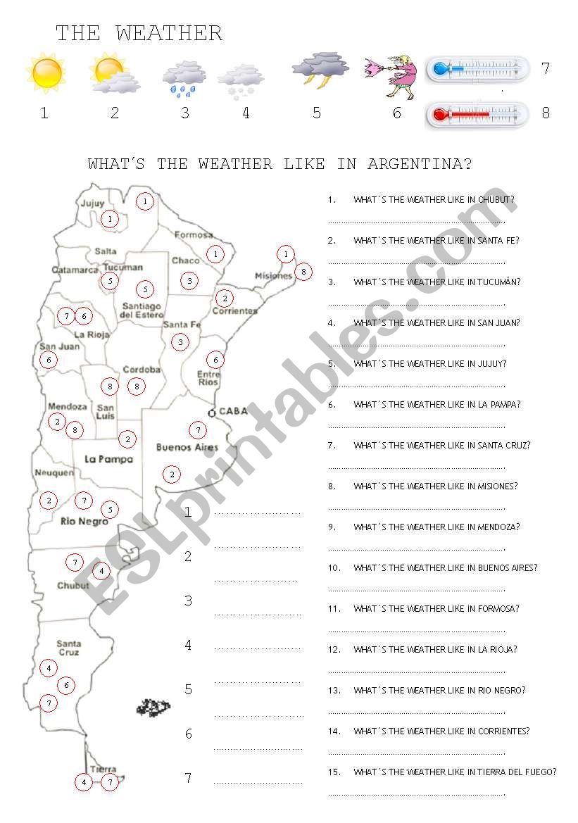WhatÂ´s the weather like in Argentina?
