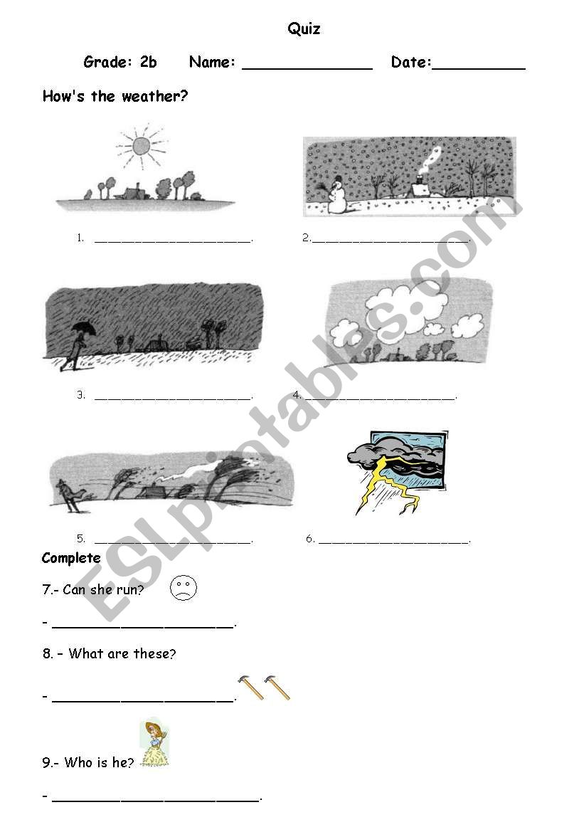 Grammar worksheet