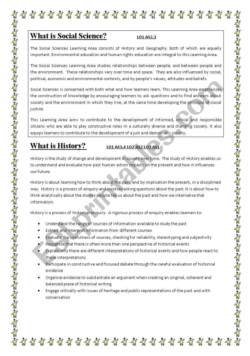 Introduction to Socail sciences