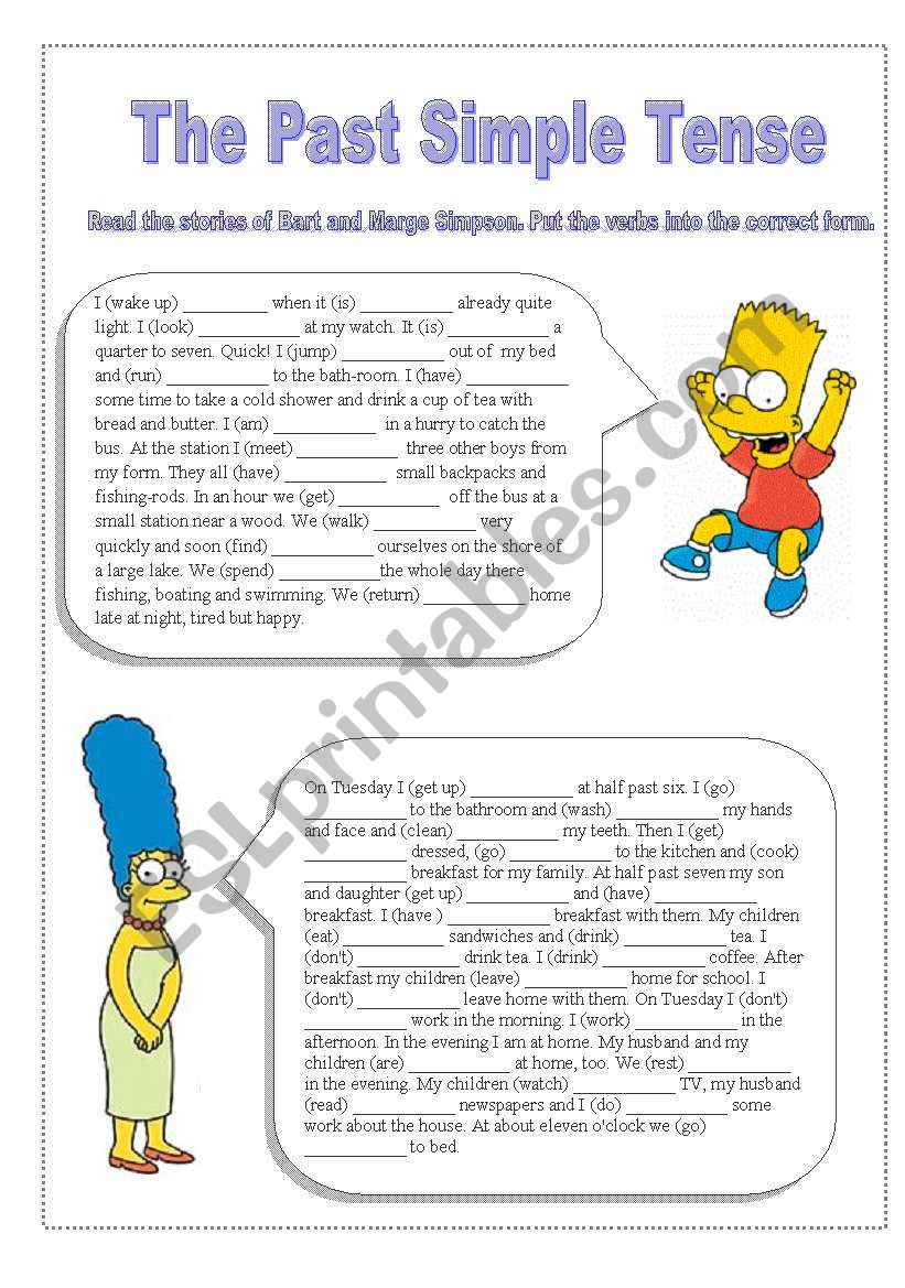 The Past Simple Tense with Simpsons