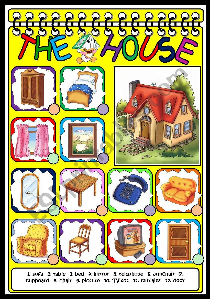 THE HOUSE worksheet