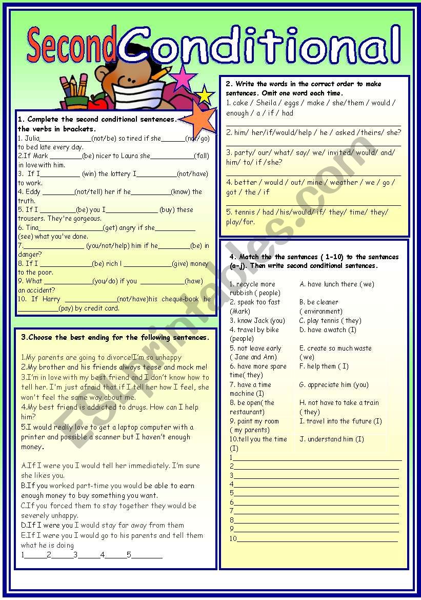 Second conditional worksheet