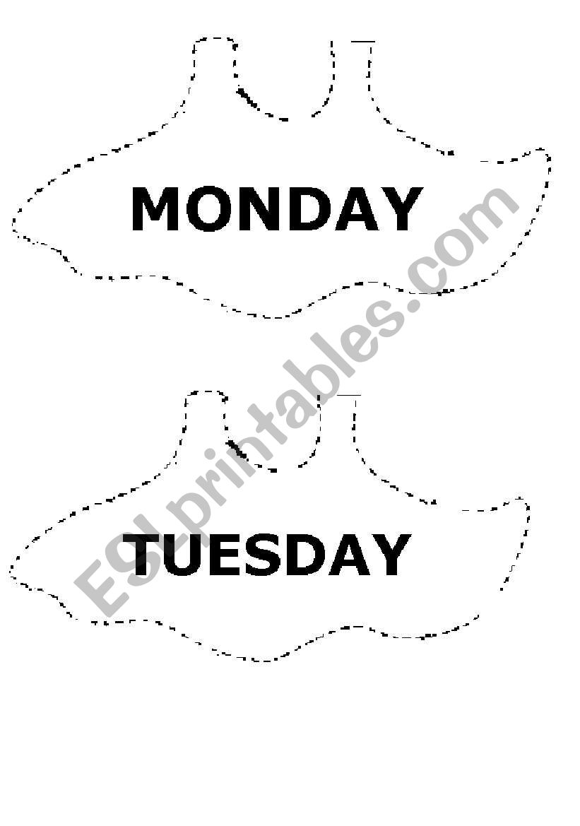 days of the week worksheet