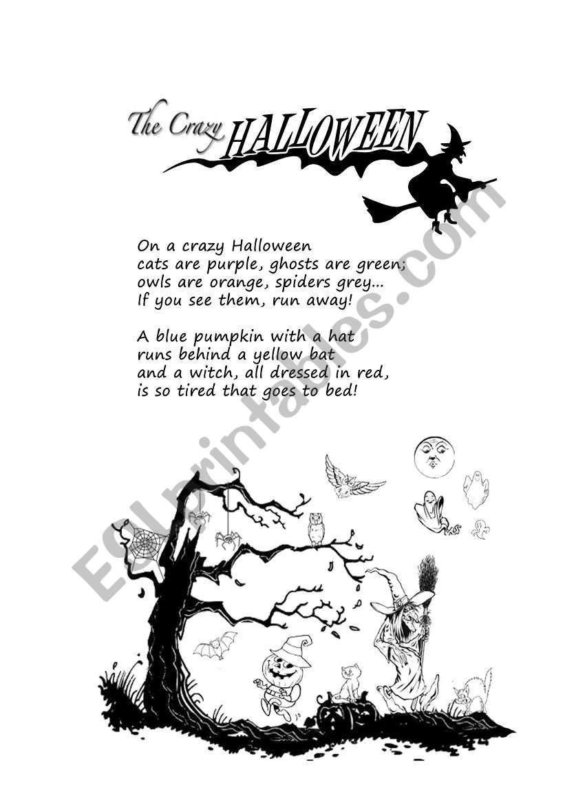 The crazy Halloween worksheet