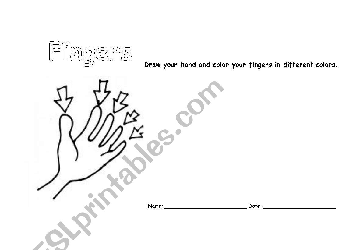 Fingers worksheet