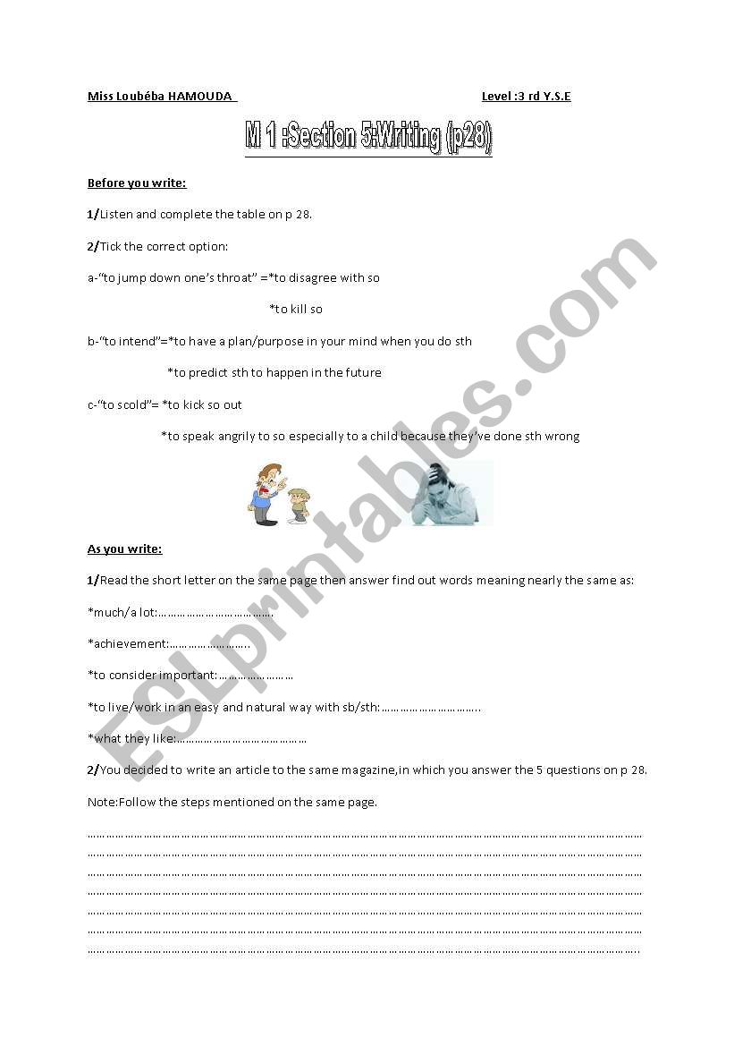 family life worksheet