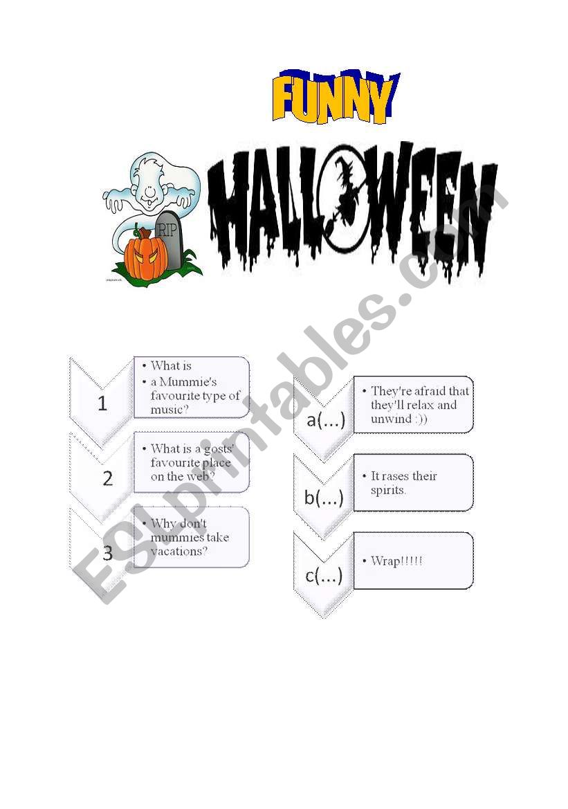 Funny Halloween worksheet