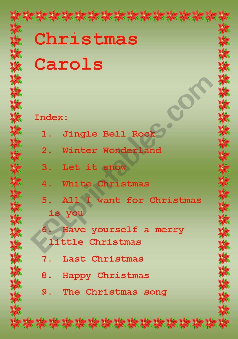 10 modern Christmas carols to work in class