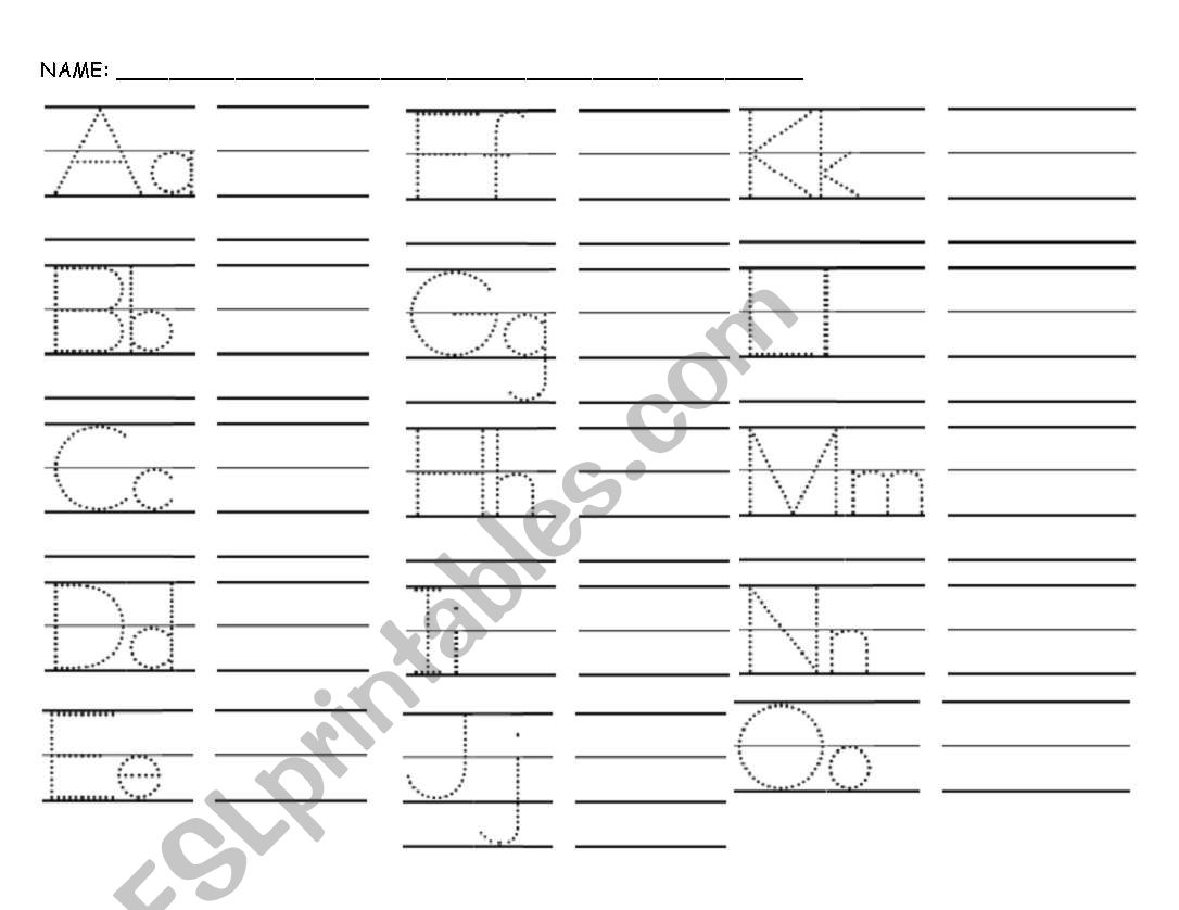 letters worksheet