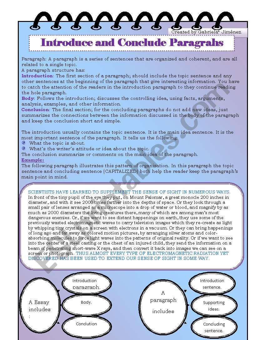 introduce and conclude paragraphs + black and white version
