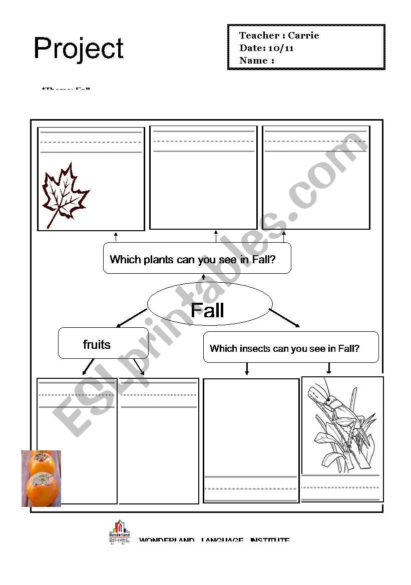 Fall worksheet