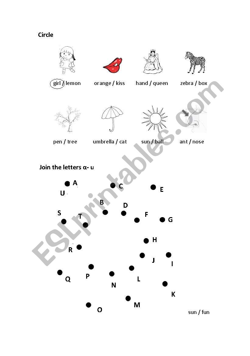 Learning the letters 2 worksheet