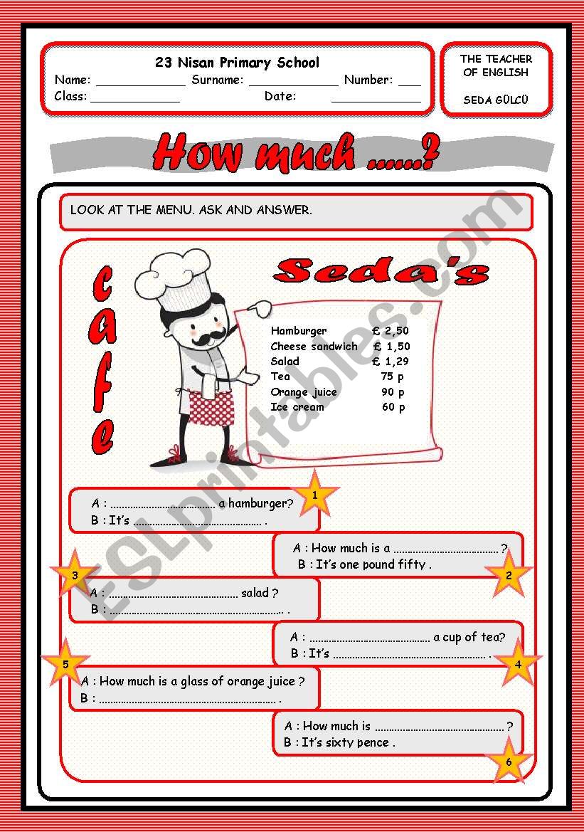 how much...? worksheet