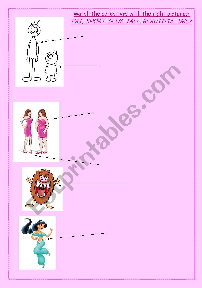 Appearance - basic vocabulary worksheet