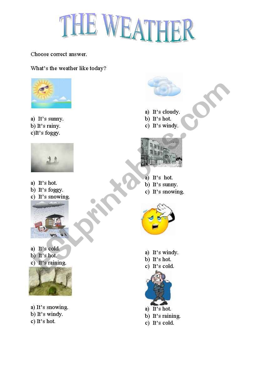 the weather worksheet