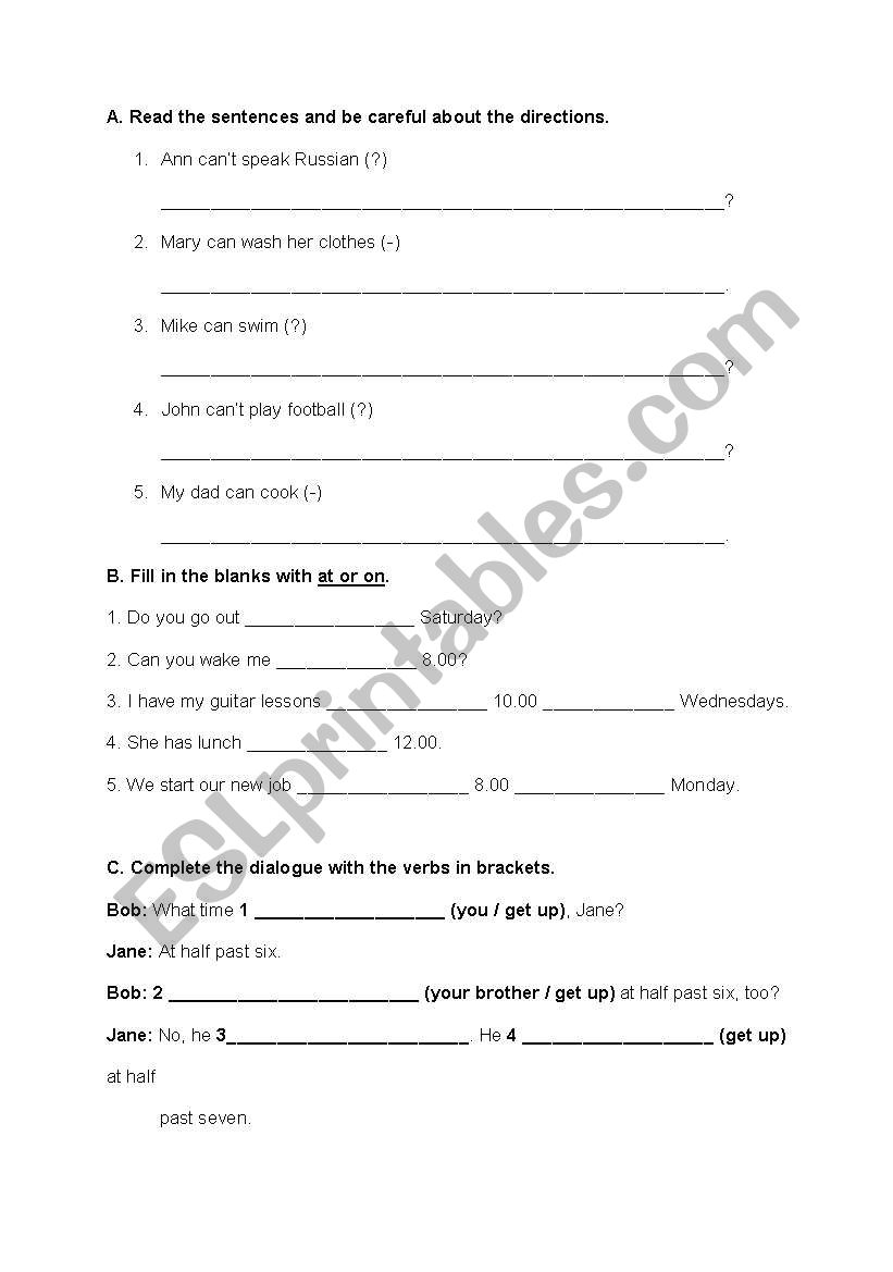 Fill in the blanks with the proper word.