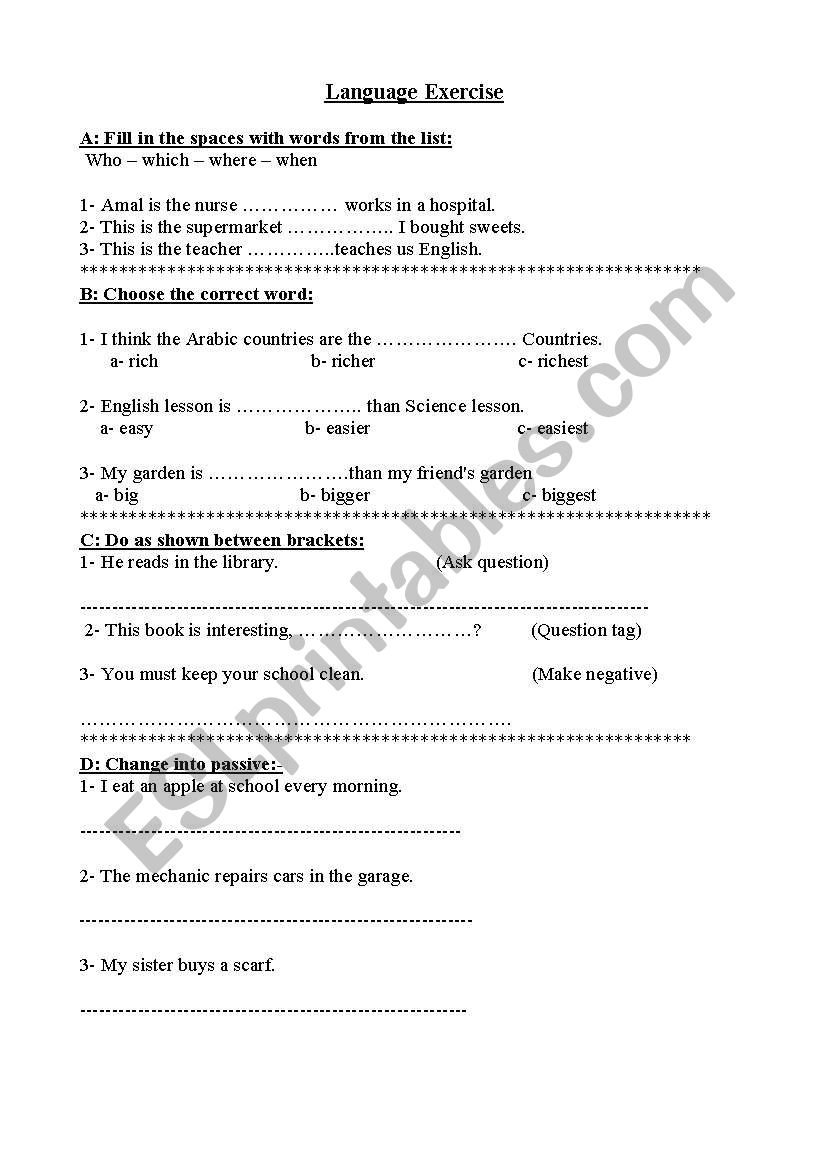 function worksheet