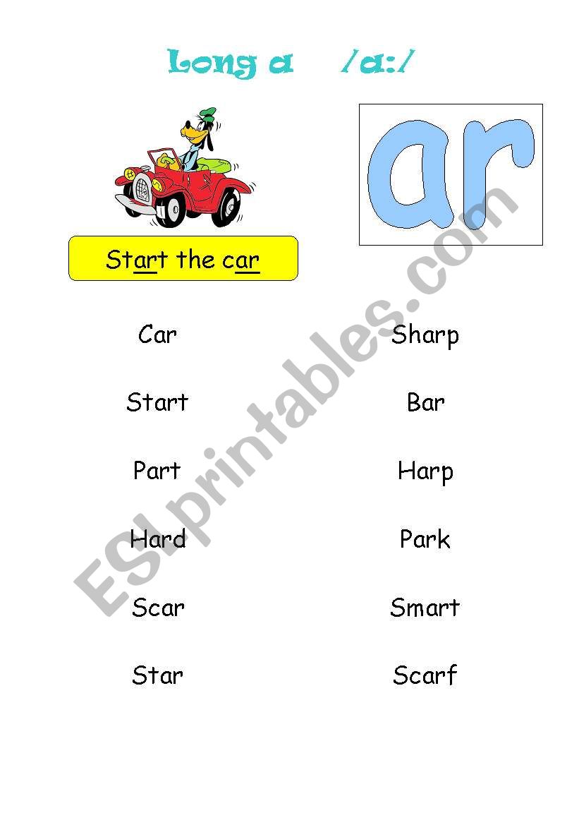 Short and long a worksheet