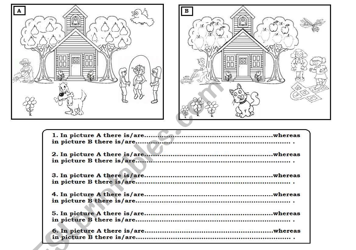 SPOT THE DIFFERENCE worksheet