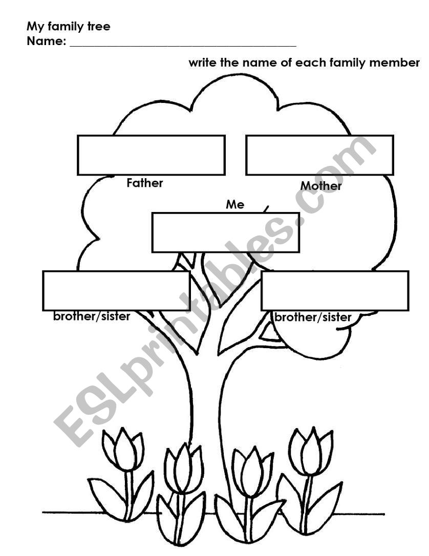 Famili tree worksheet