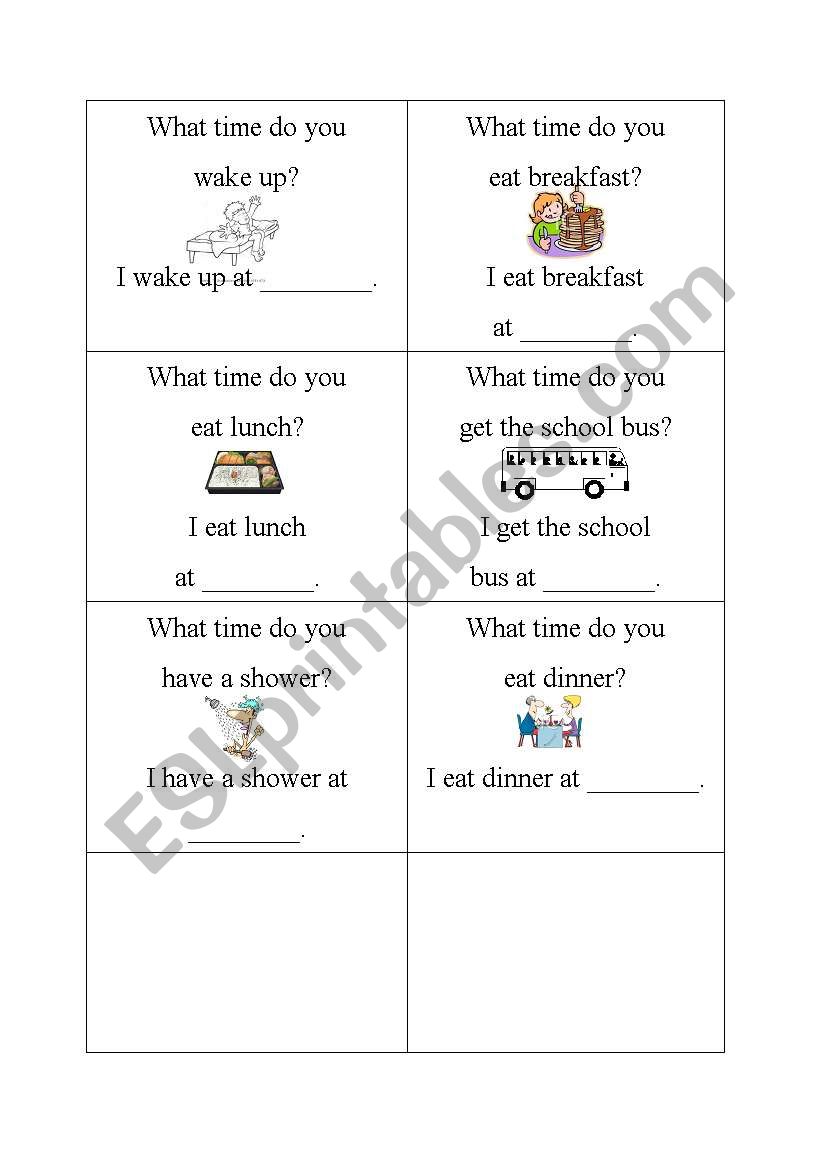 What Time Do You? worksheet