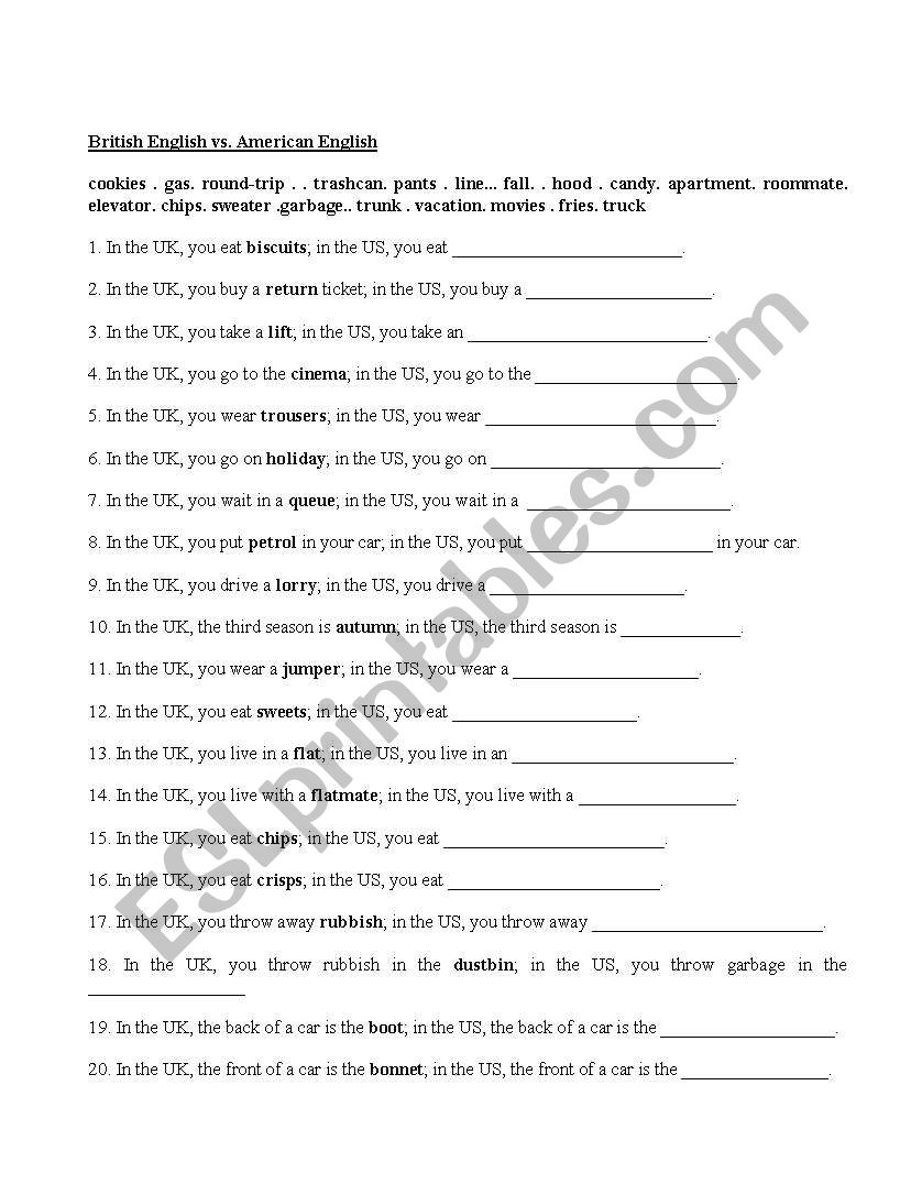 american-vs-british-english-esl-worksheet-by-amiri12