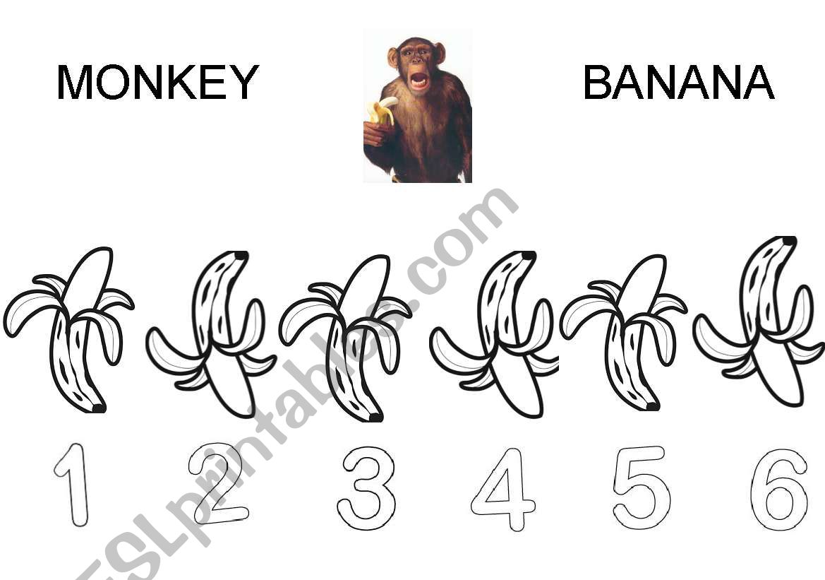 Counting bananas worksheet