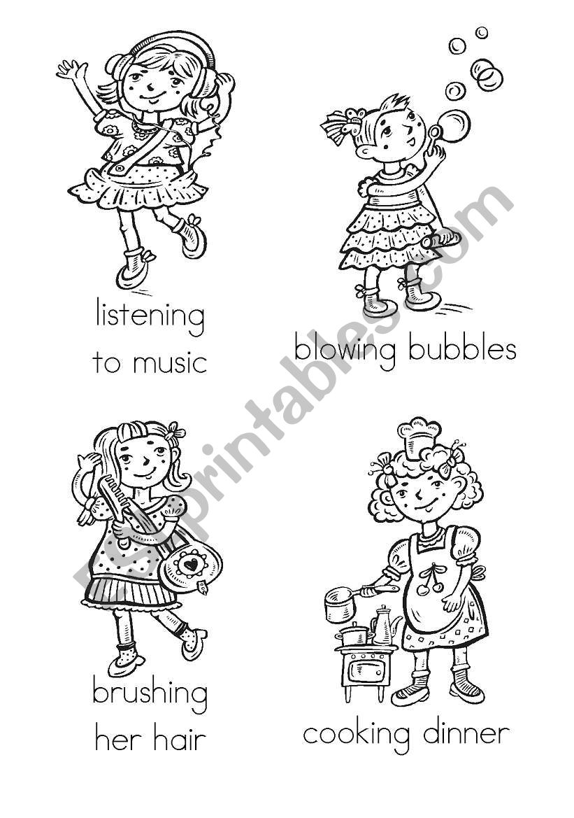 ItÂ´Â­s a girlÂ´Â­s world flash cards (1-16 of 40) with backs, activities and instructions (7 pages)