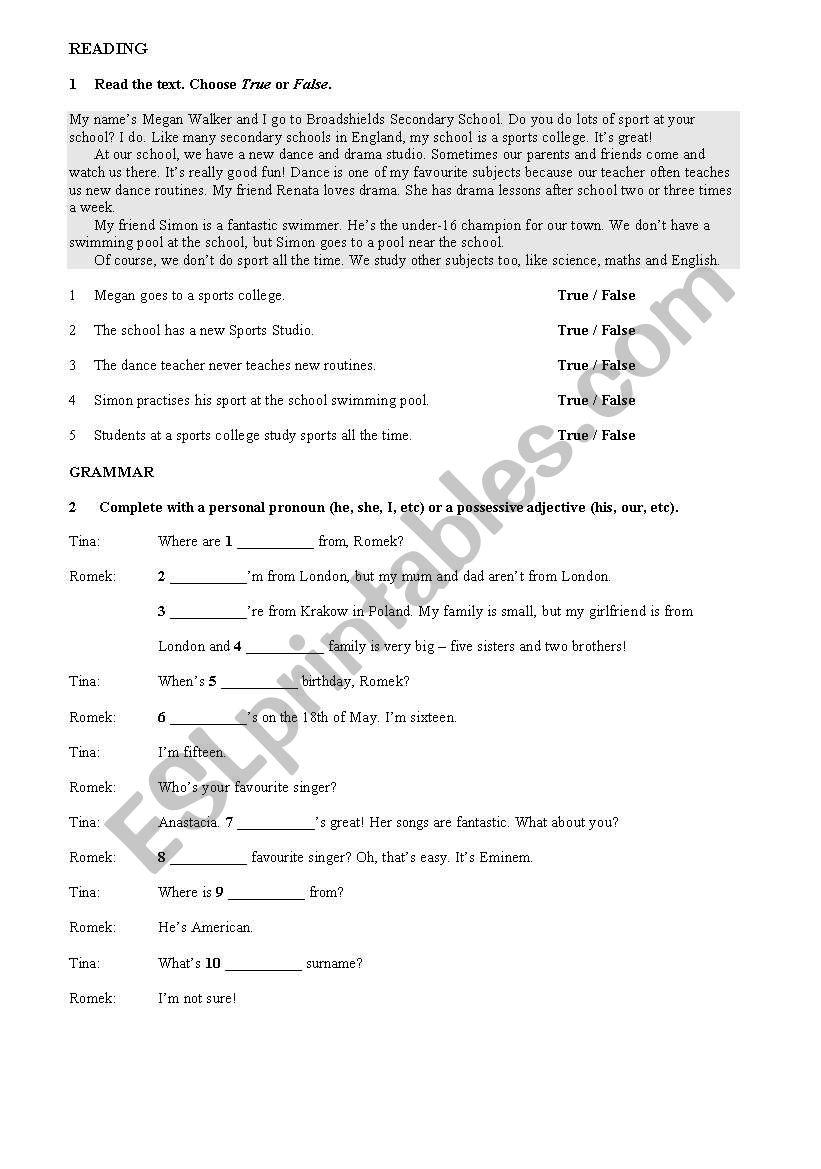 Test worksheet
