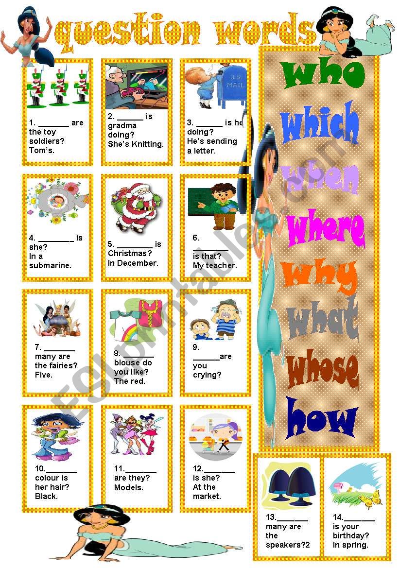 question words worksheet