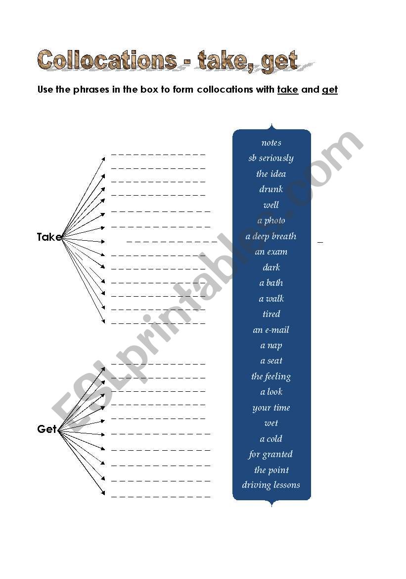 Take - Get worksheet