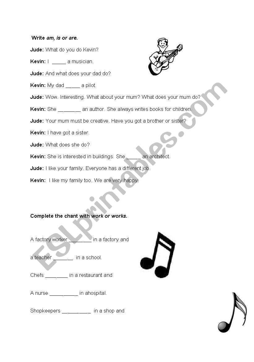 Jobs worksheet