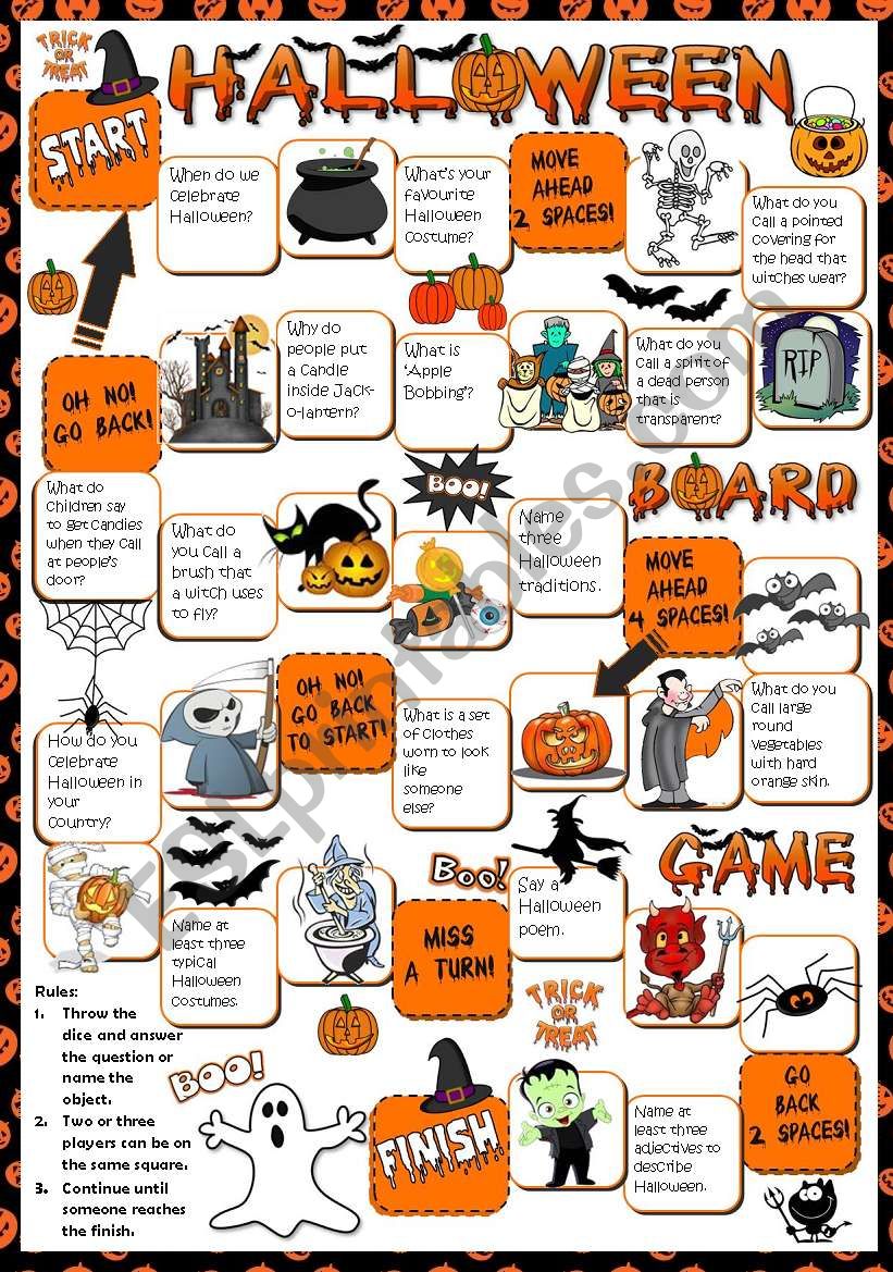 Halloween - BOARDGAME worksheet