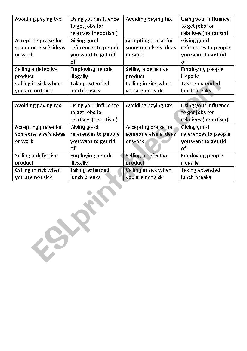 ethical choices discussion topics