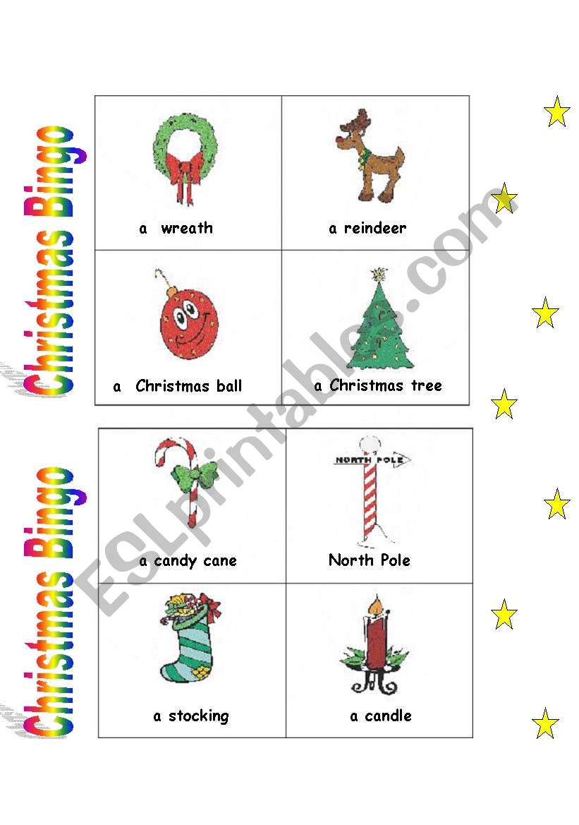 Christmas Bingo worksheet