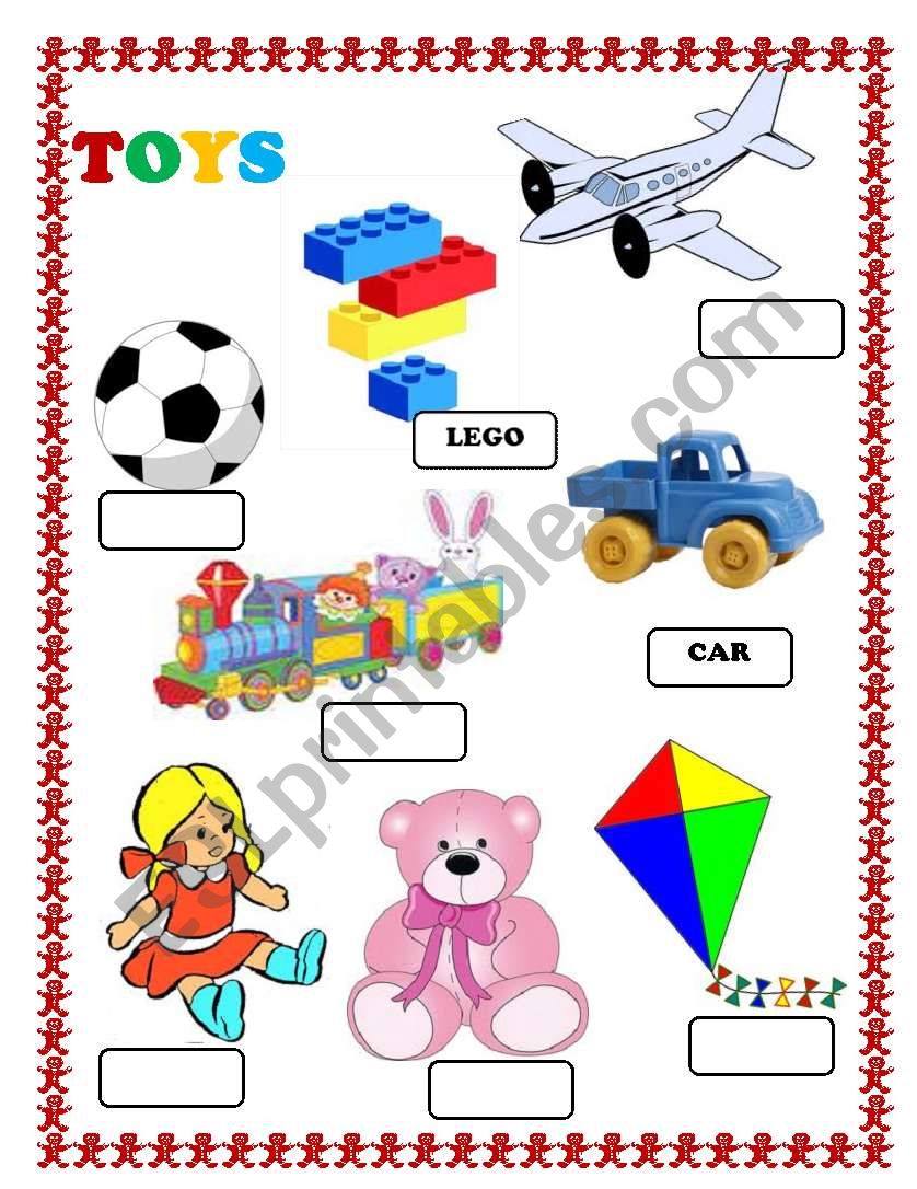 Toys -poster worksheet