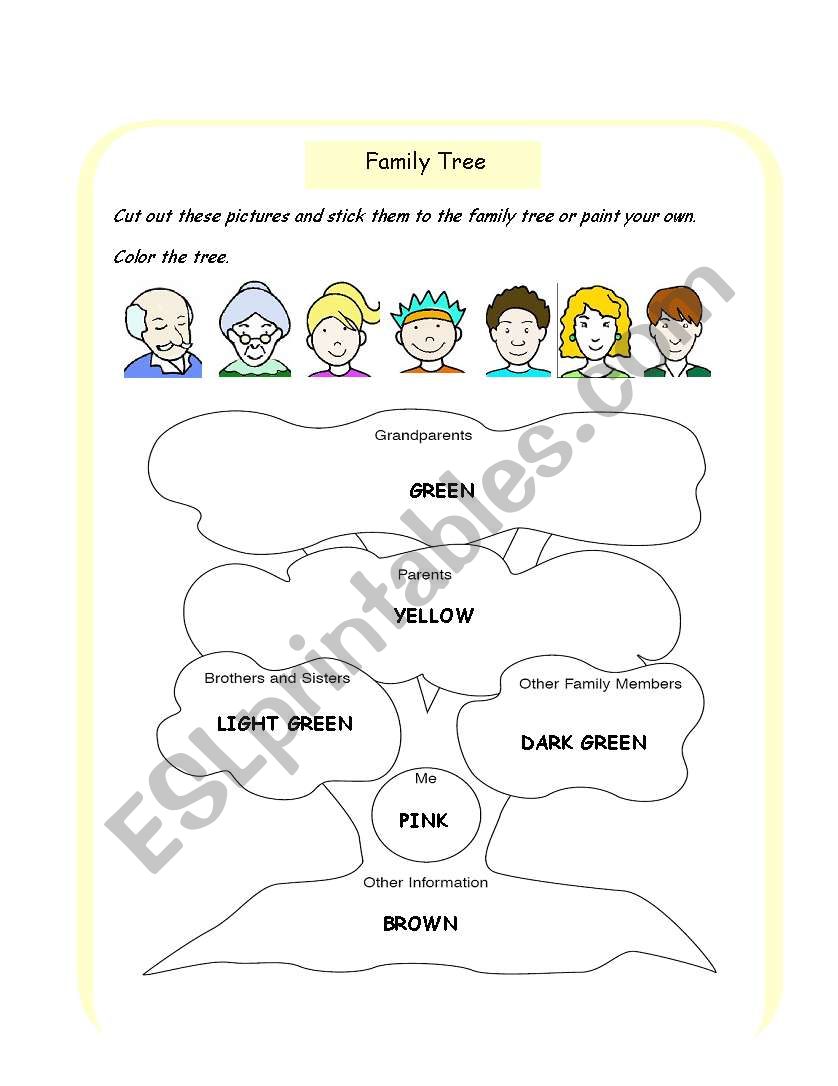 My family worksheet