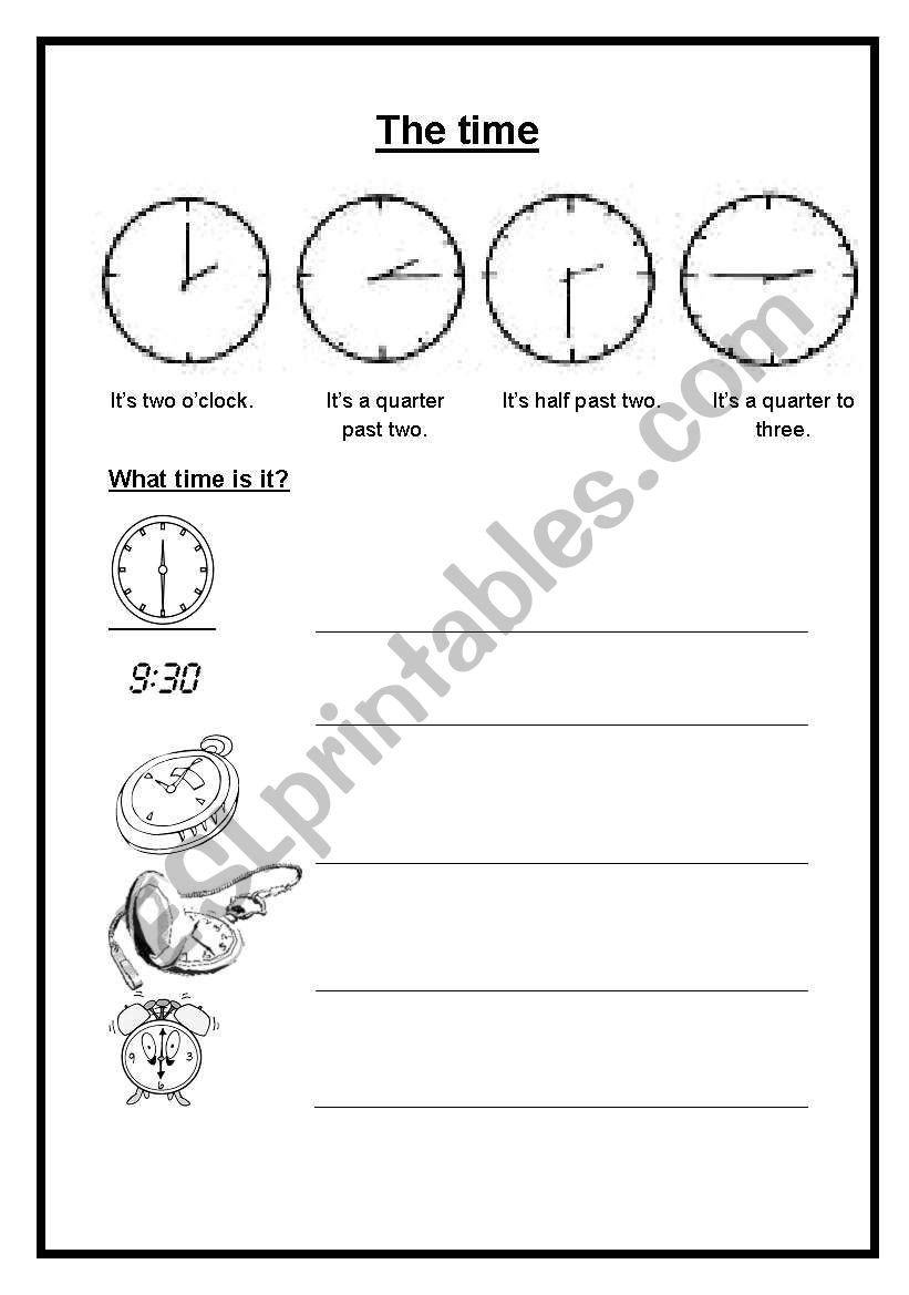 Time1 worksheet