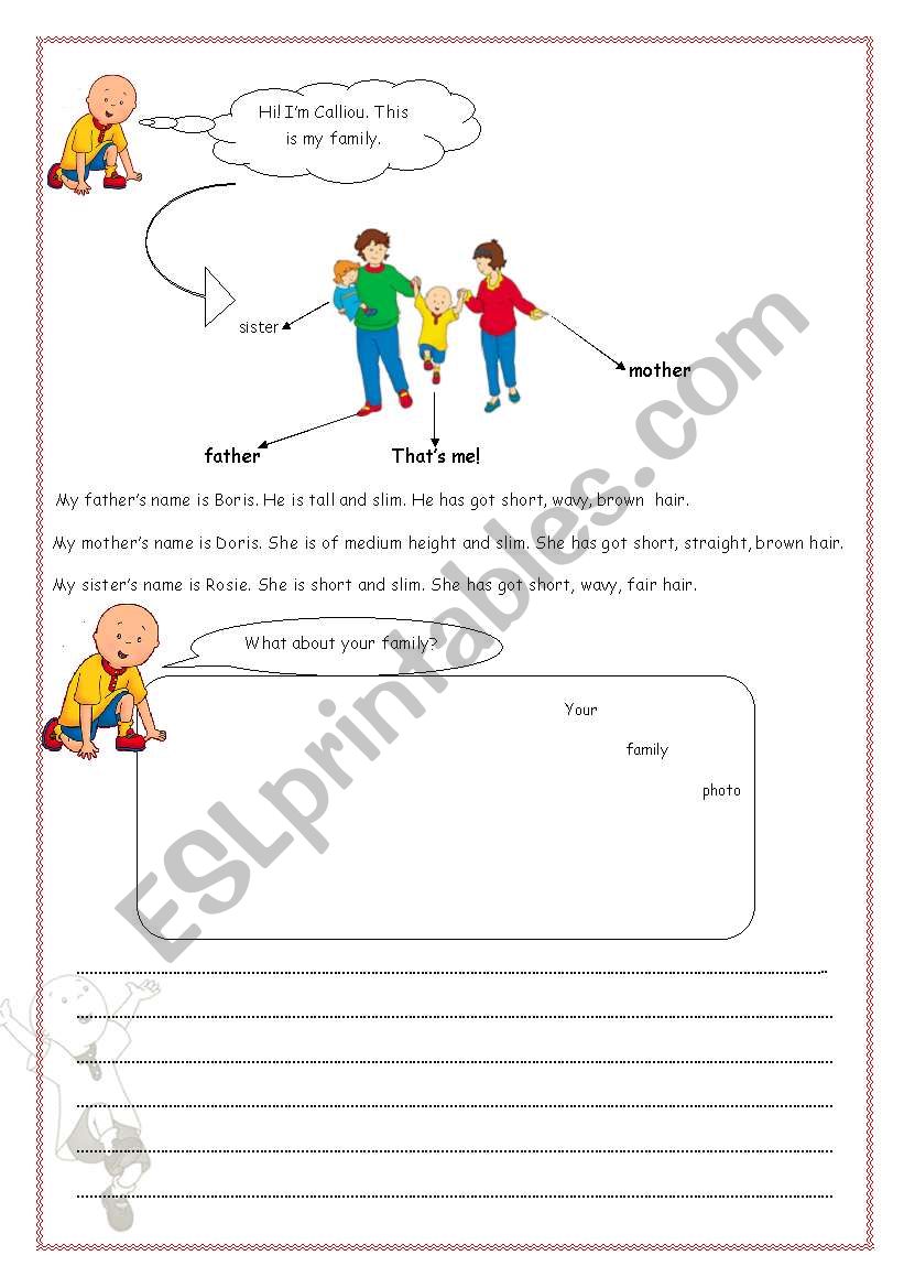 Describing People worksheet