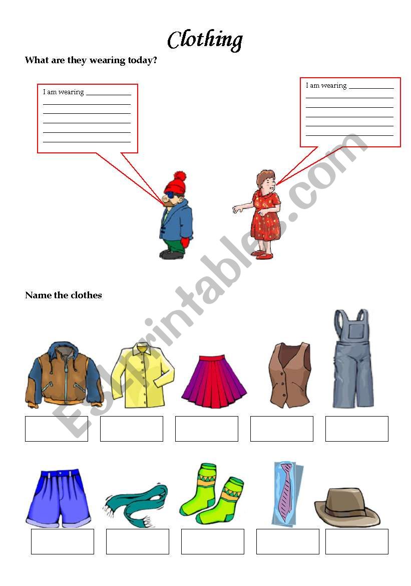 What are they wearing? worksheet