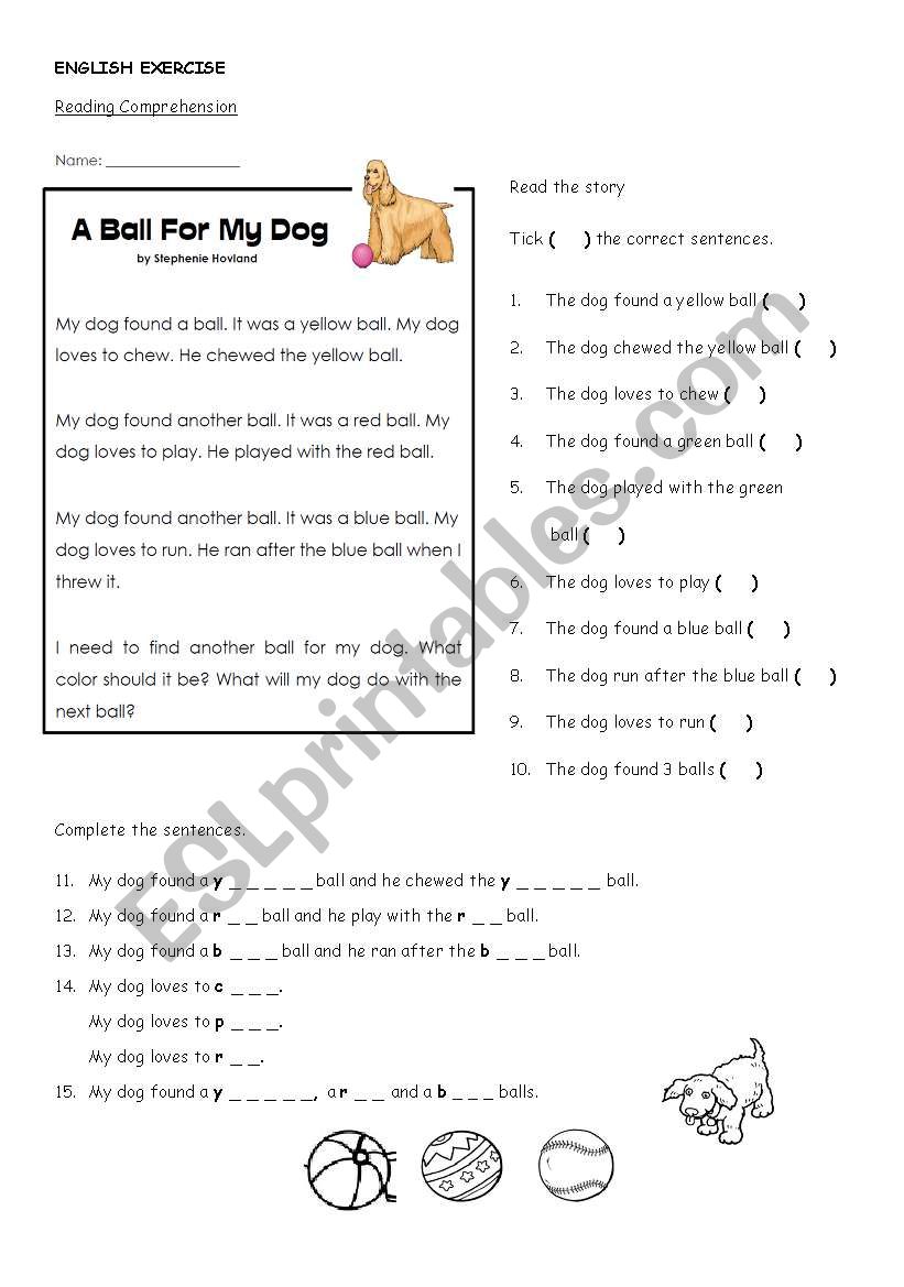 Reading Comprehension worksheet