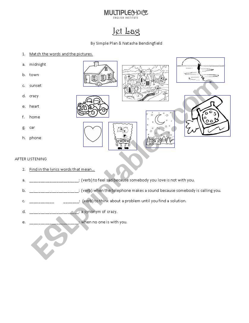 jet lag by simple plan worksheet