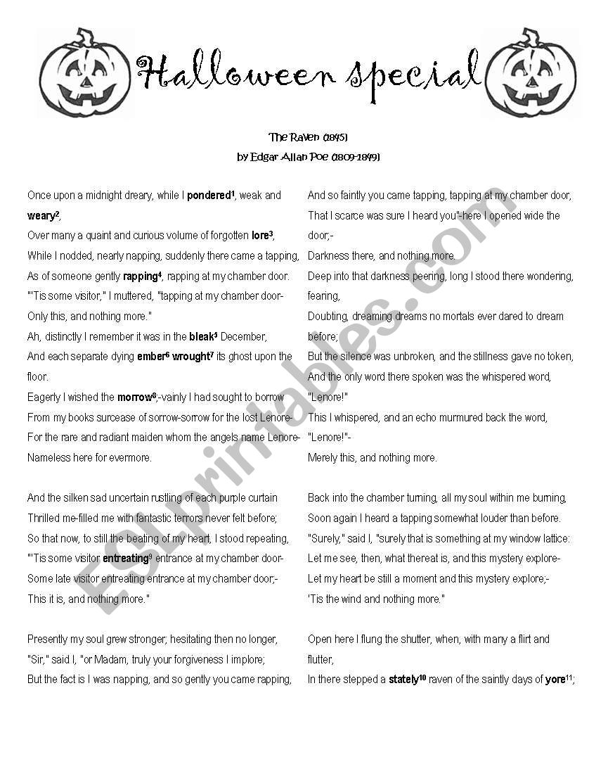 Halloween worksheet